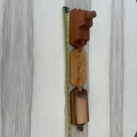 Handmade wooden train building set. - Picture 3 of 5